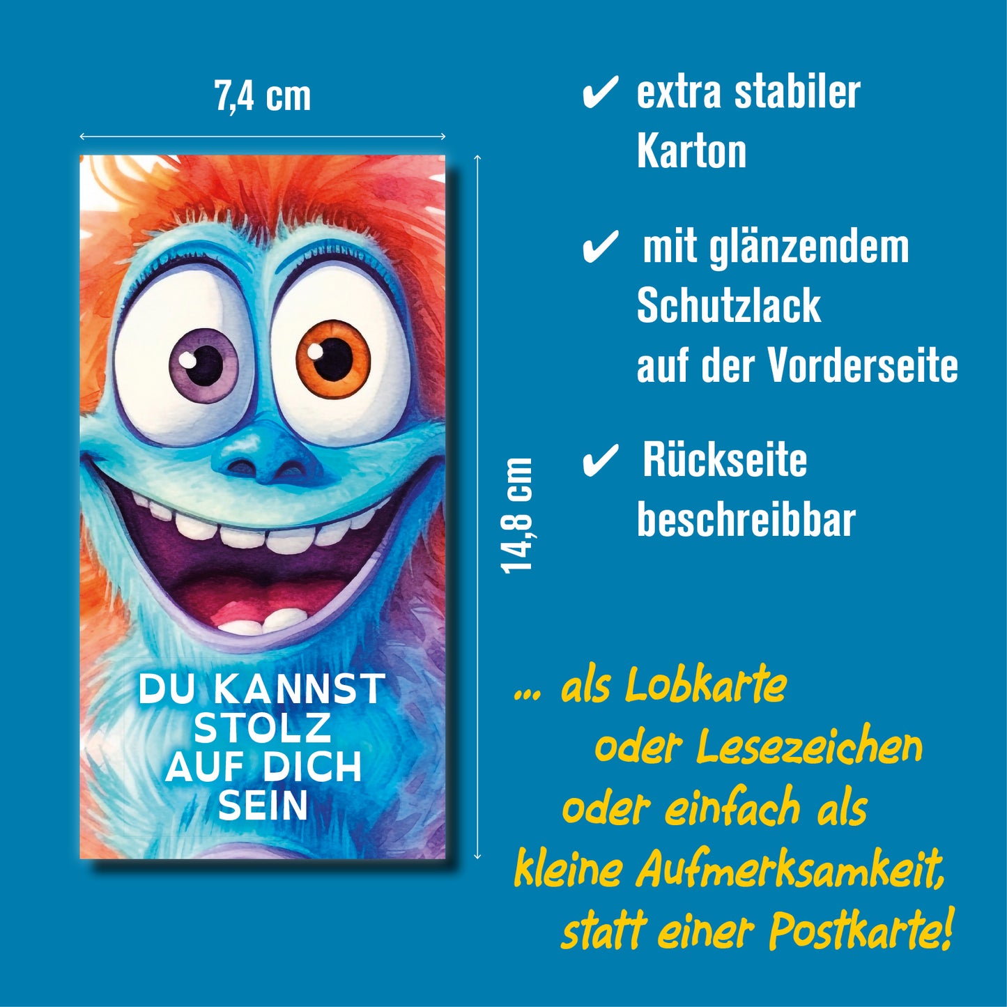 Lobkarte - DU KANNST STOLZ AUF DICH SEIN