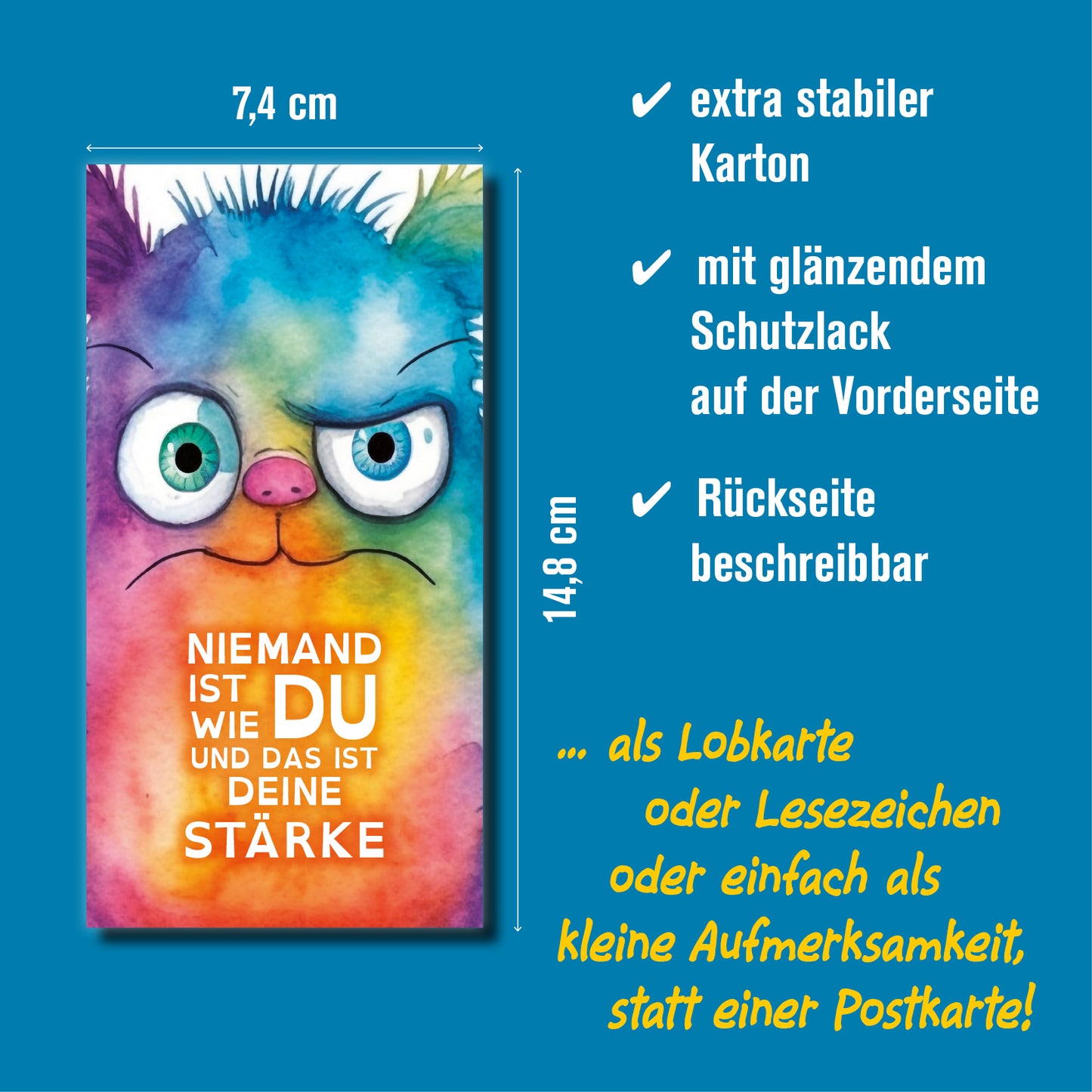 Lobkarte - NIEMAND IST WIE DU …