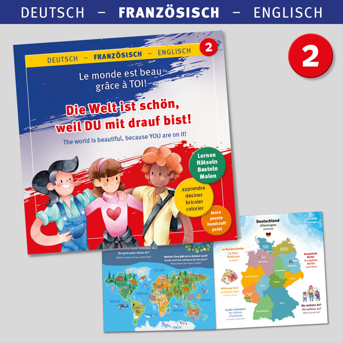 DEUTSCH-FRANZÖSISCH-ENGLISCH SPRACHBUCH - 2