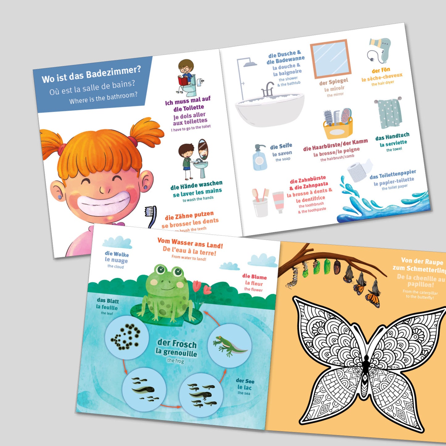 DEUTSCH-FRANZÖSISCH-ENGLISCH SPRACHBUCH - 2