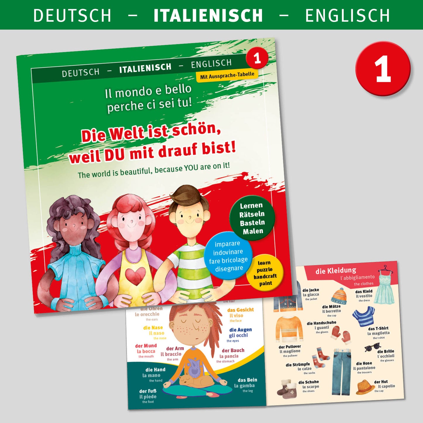DEUTSCH-ITALIENISCH-ENGLISCH SPRACHBUCH - 1