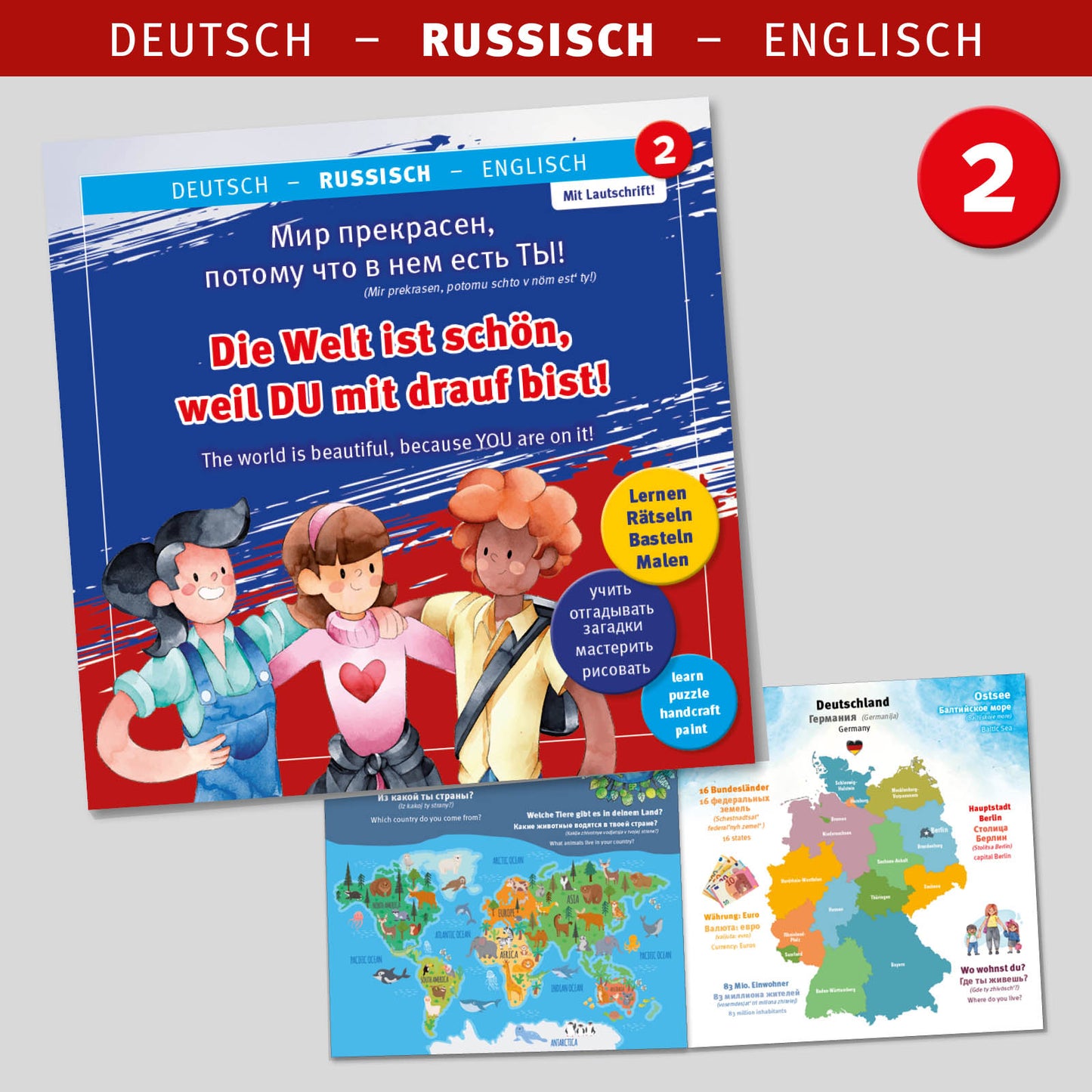 DEUTSCH-RUSSISCH-ENGLISCH SPRACHBUCH - 2