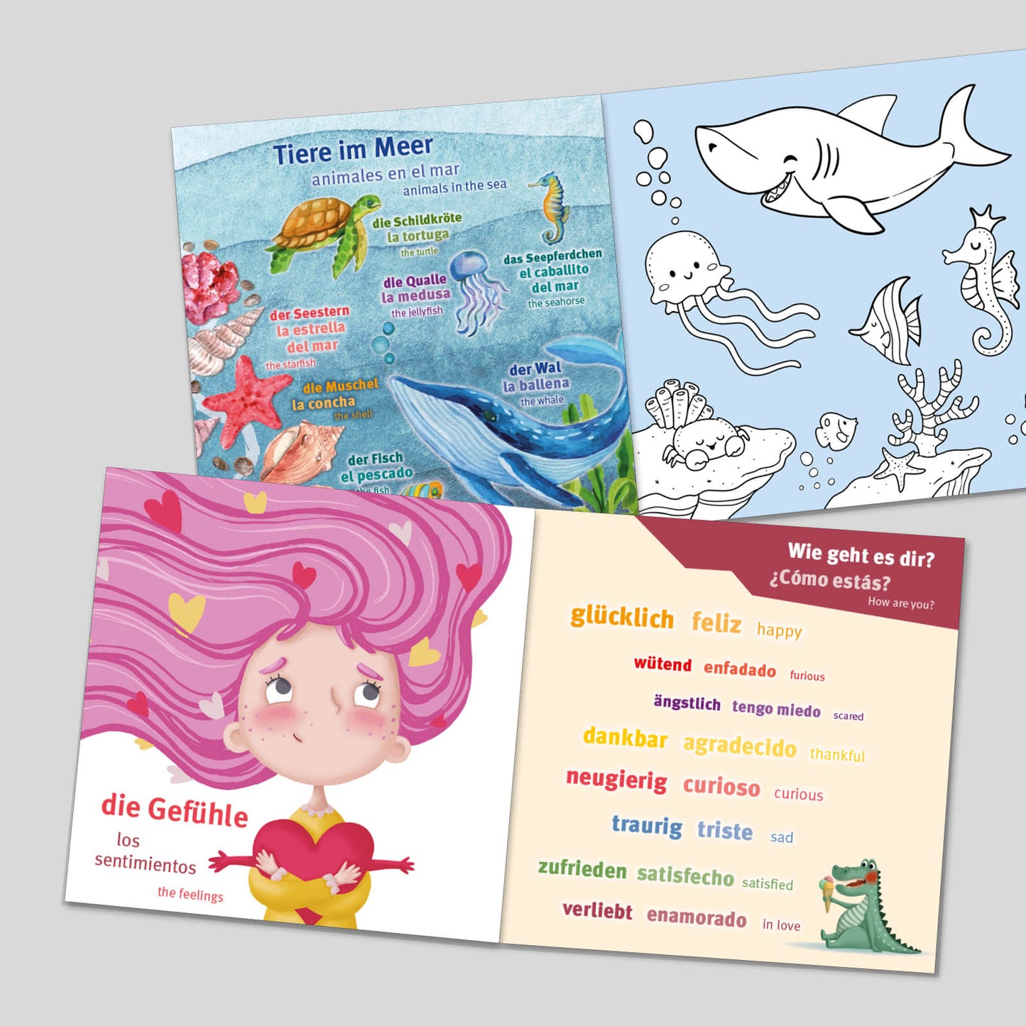 DEUTSCH-SPANISCH-ENGLISCH SPRACHBUCH - 1
