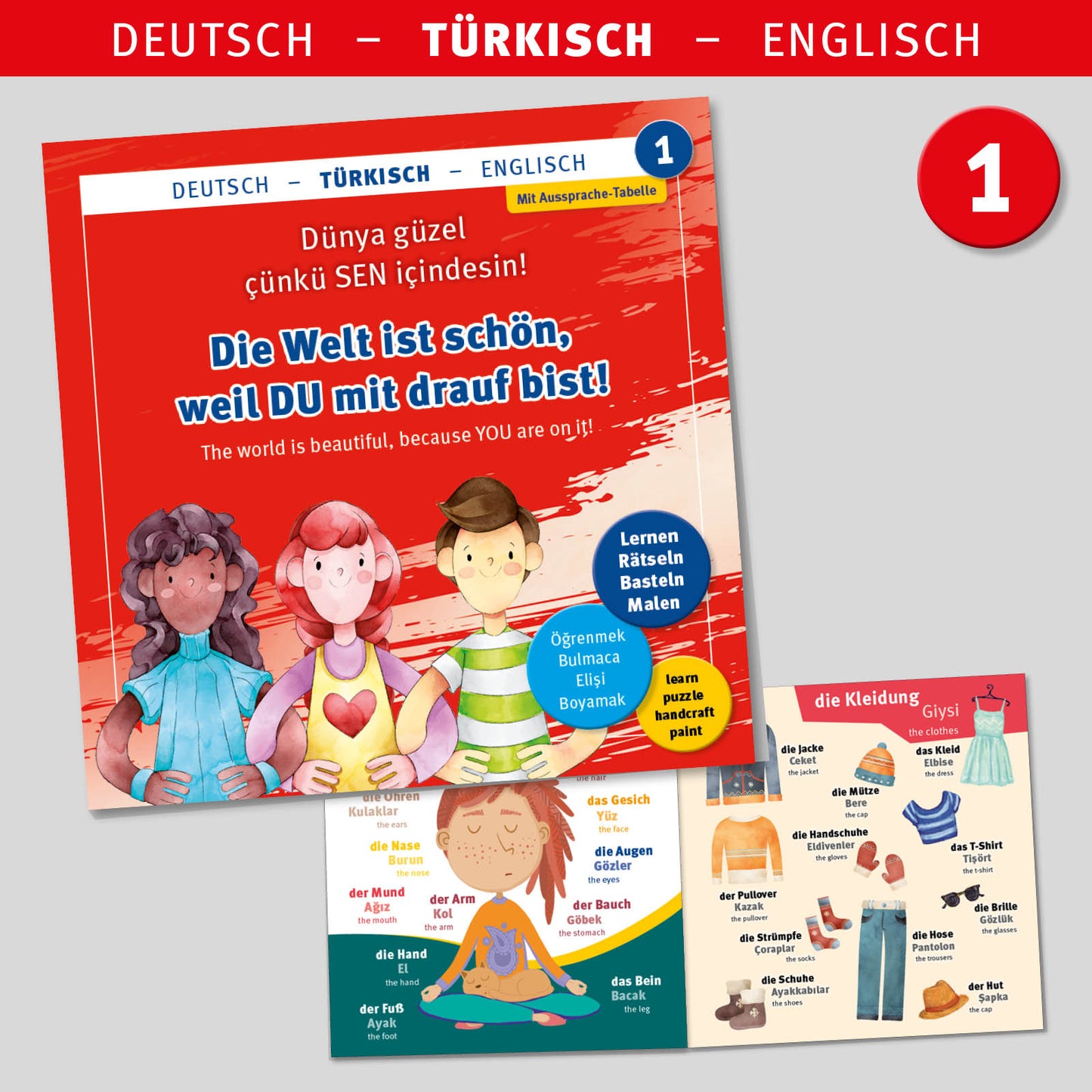 DEUTSCH-TÜRKISCH-ENGLISCH SPRACHBUCH - 1