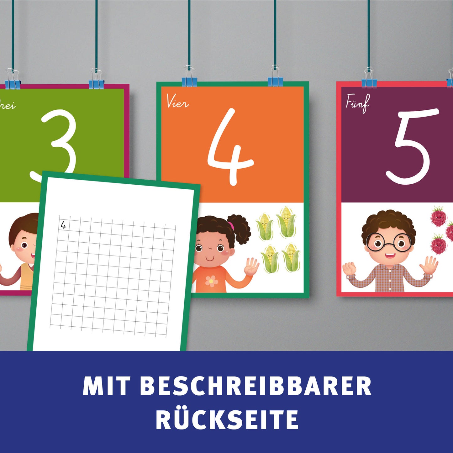POSTKARTEN-SET 1 x 1 und Zahlen
