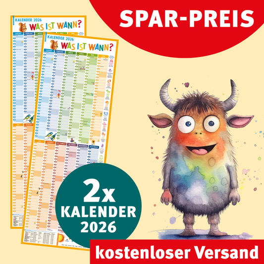 AKTION 2 x Kinder-Kalender 2026
