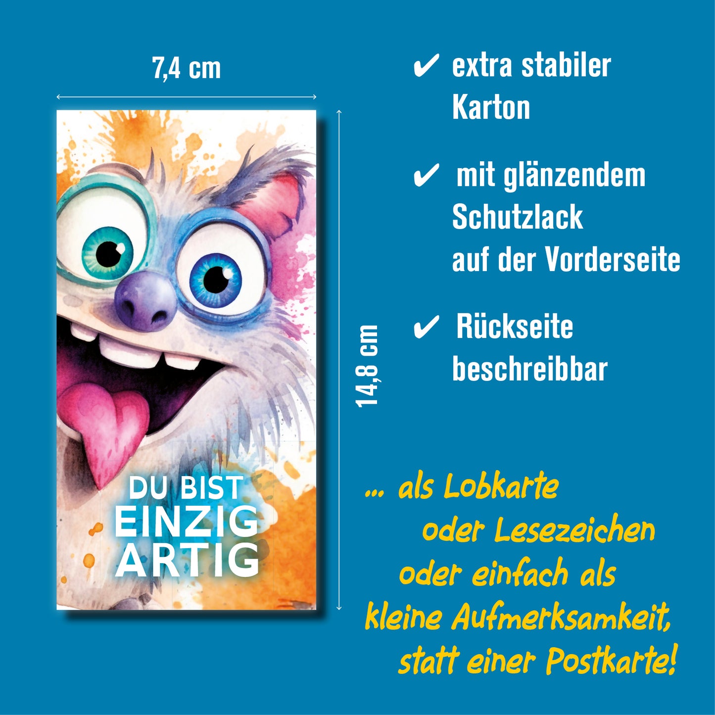 Lobkarte - DU BIST EINZIGARTIG