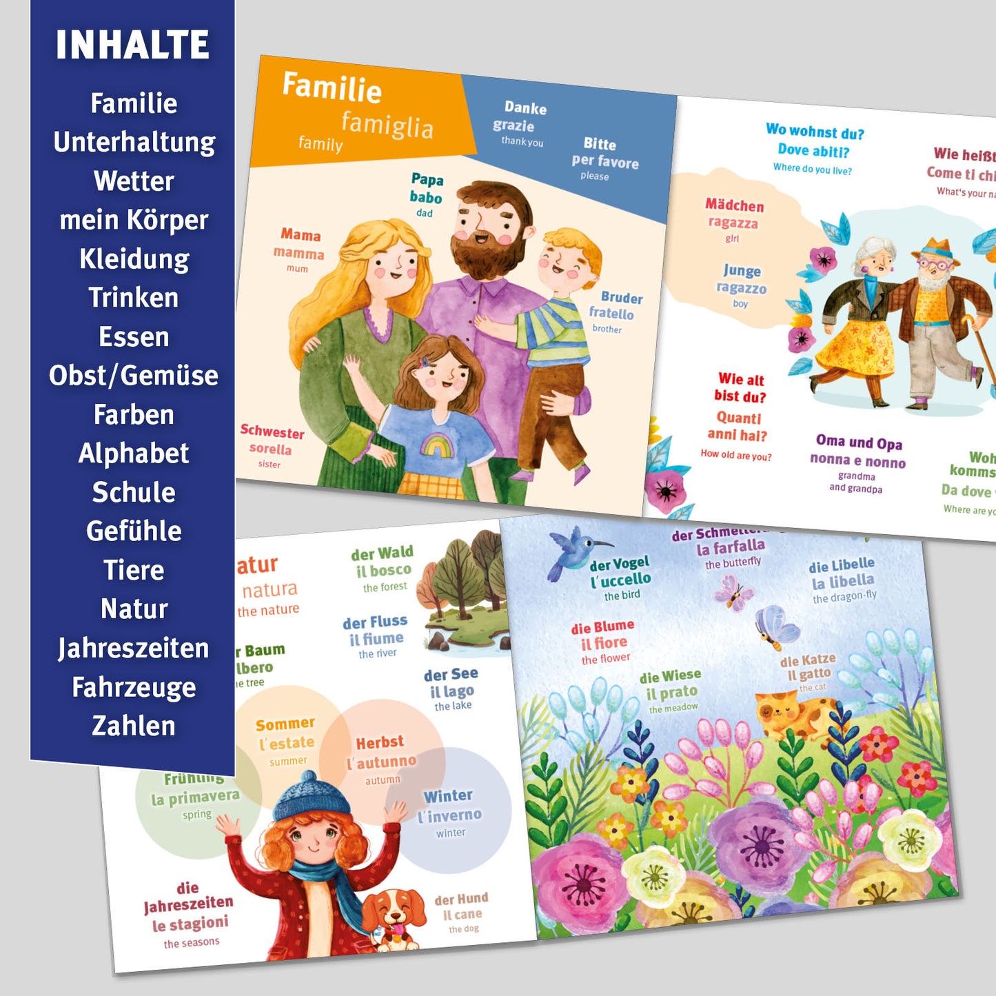 DEUTSCH-ITALIENISCH-ENGLISCH SPRACHBUCH - 1