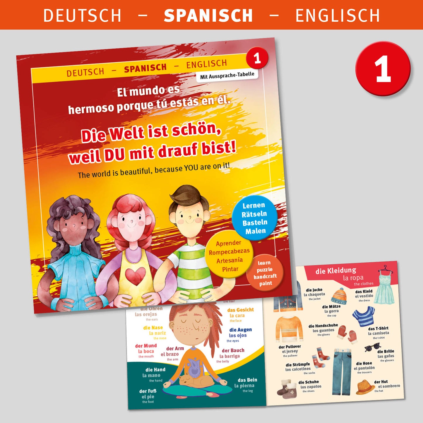 DEUTSCH-SPANISCH-ENGLISCH SPRACHBUCH - 1