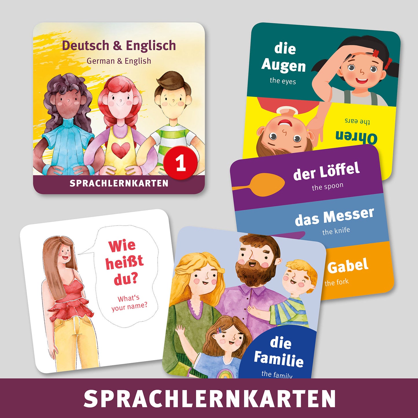 30 SPRACHKARTEN Deutsch & Englisch Box 1