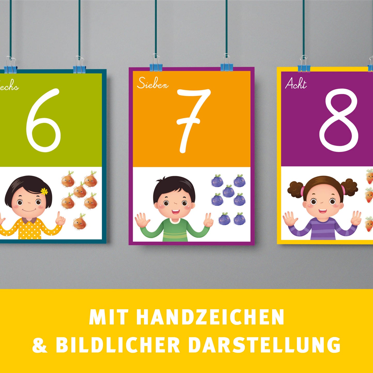 POSTKARTEN-SET  1 x 1 und Zahlen