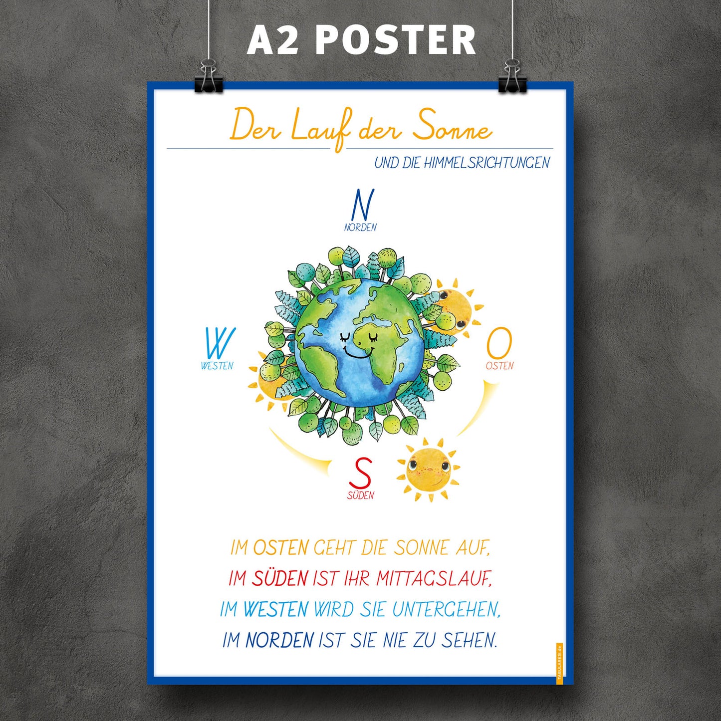 Lernposter-SET: 3 x A2 Poster - Planeten | 1x1 | Sonne