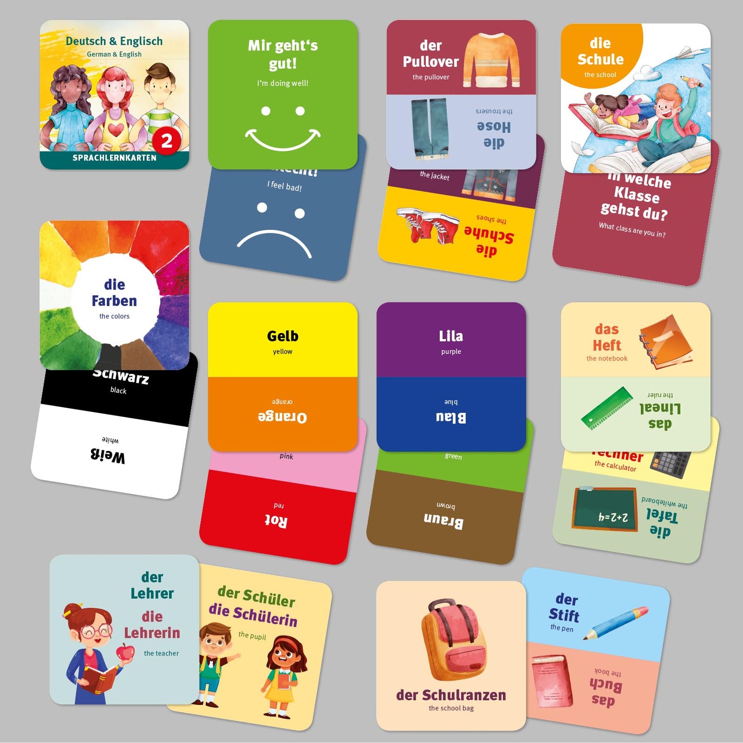 30 SPRACHKARTEN Deutsch & Englisch Box 2
